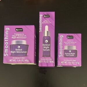 New Viral BPure Retinol Night Skincare Set Bundle Moisturizer Eye Cream & Serum